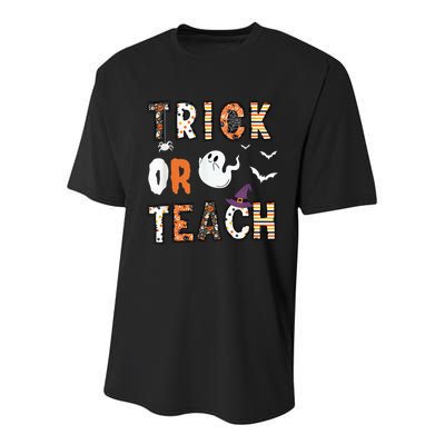 Trick Or Teach Funny Teacher Halloween Costume Youth Performance Sprint T-Shirt