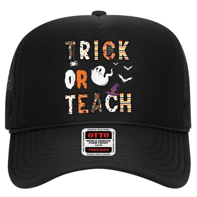 Trick Or Teach Funny Teacher Halloween Costume Trucker Hat
