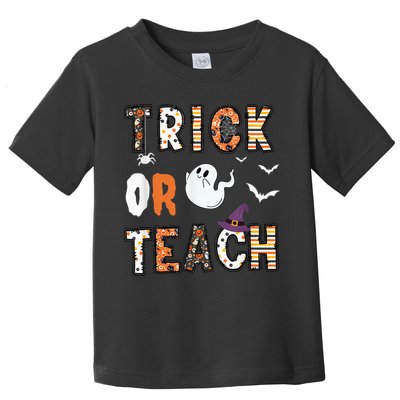 Trick Or Teach Funny Teacher Halloween Costume Toddler T-Shirt