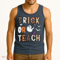 Trick Or Teach Funny Teacher Halloween Costume Tank Top