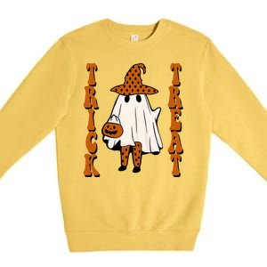 Trick Or Treat Festive Halloween Ghost Premium Crewneck Sweatshirt