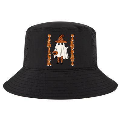 Trick Or Treat Festive Halloween Ghost Cool Comfort Performance Bucket Hat