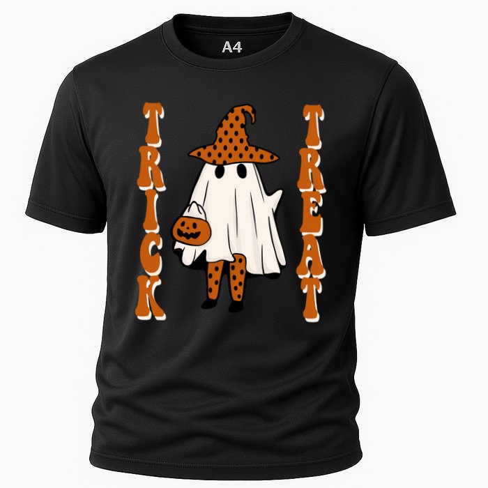 Trick Or Treat Festive Halloween Ghost Cooling Performance Crew T-Shirt