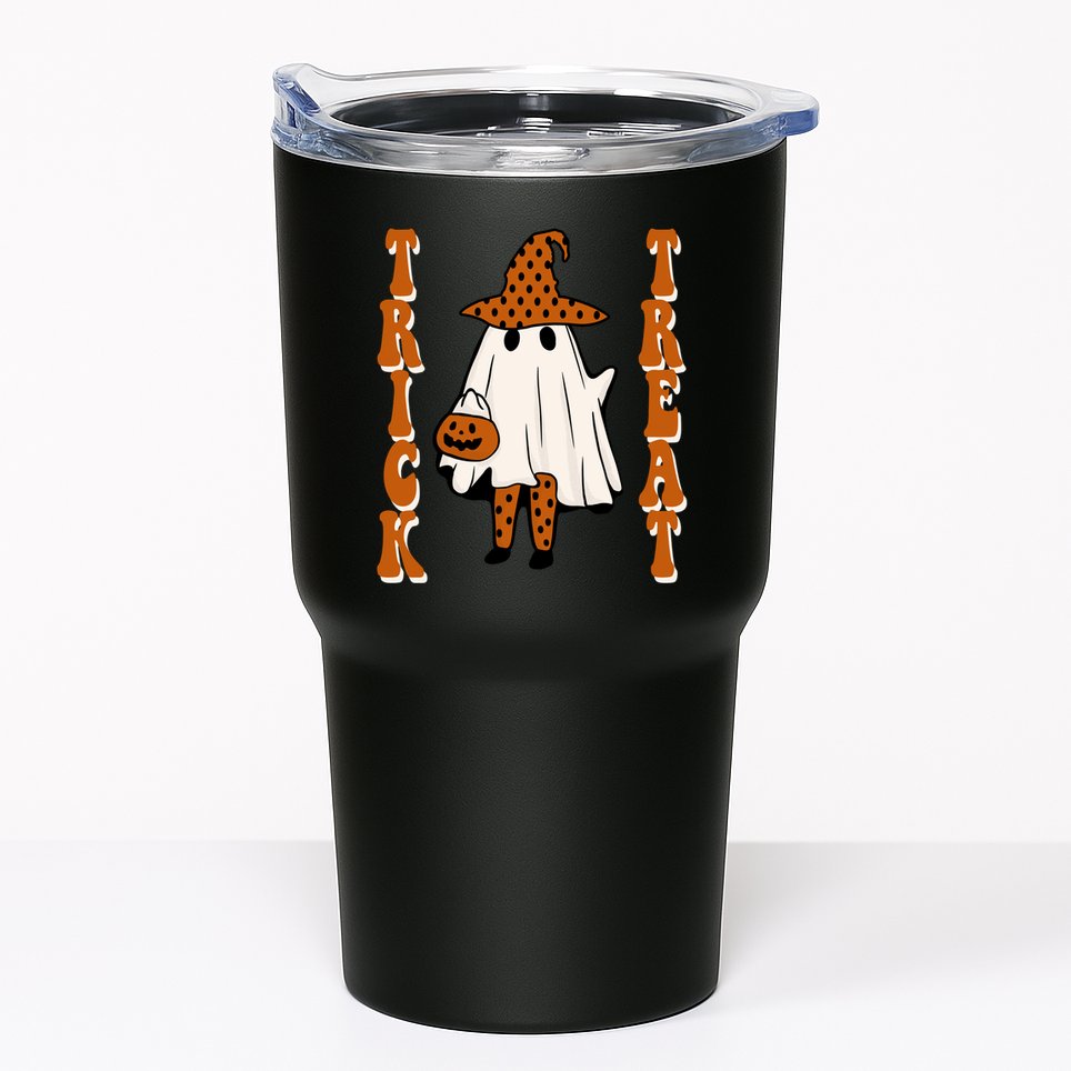 Trick Or Treat Festive Halloween Ghost Tumbler