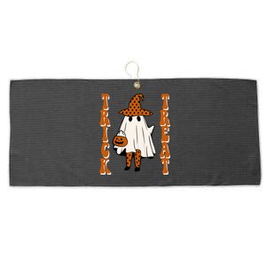 Trick Or Treat Festive Halloween Ghost Large Microfiber Waffle Golf Towel