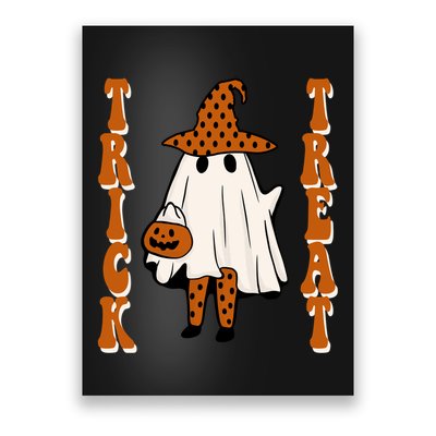 Trick Or Treat Festive Halloween Ghost Poster