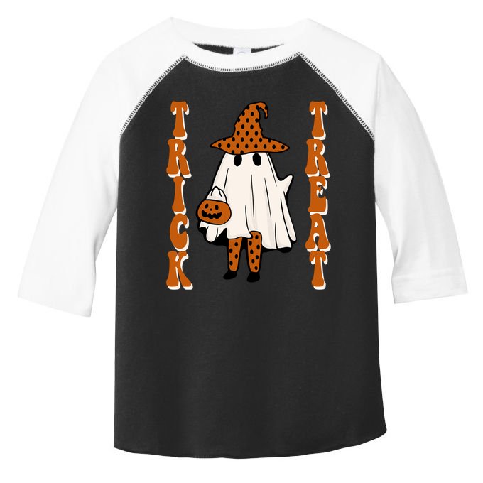 Trick Or Treat Festive Halloween Ghost Toddler Fine Jersey T-Shirt