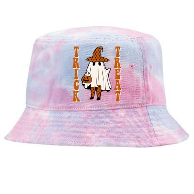 Trick Or Treat Festive Halloween Ghost Tie-Dyed Bucket Hat