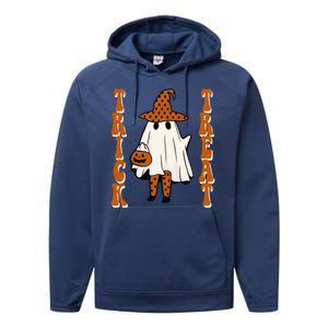 Trick Or Treat Festive Halloween Ghost Performance Fleece Hoodie