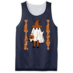 Trick Or Treat Festive Halloween Ghost Mesh Reversible Basketball Jersey Tank