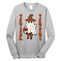 Trick Or Treat Festive Halloween Ghost Long Sleeve Shirt