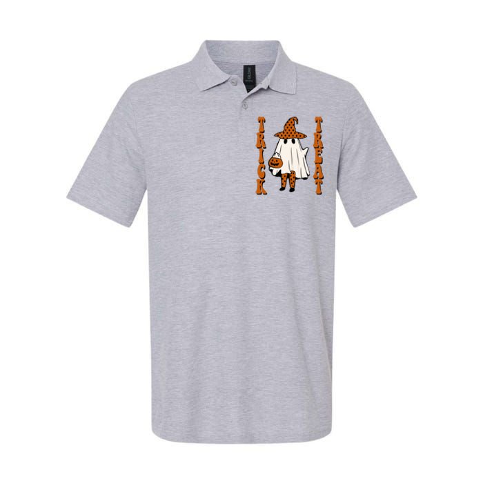 Trick Or Treat Festive Halloween Ghost Softstyle Adult Sport Polo