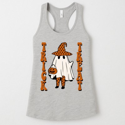 Trick Or Treat Festive Halloween Ghost Womens Tank Top