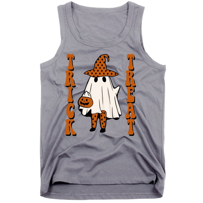 Trick Or Treat Festive Halloween Ghost Tank Top