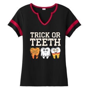 Trick Or Th Halloween Candy Treat Dental Dentist Gift Ladies Halftime Notch Neck Tee