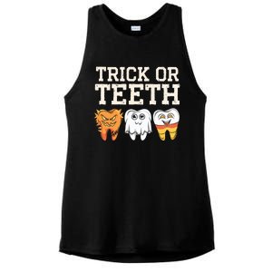 Trick Or Th Halloween Candy Treat Dental Dentist Gift Ladies PosiCharge Tri-Blend Wicking Tank