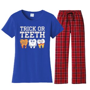 Trick Or Th Halloween Candy Treat Dental Dentist Gift Women's Flannel Pajama Set