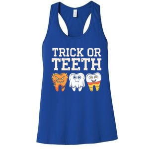 Trick Or Th Halloween Candy Treat Dental Dentist Gift Women's Racerback Tank