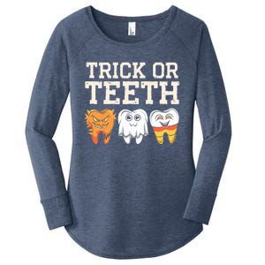 Trick Or Th Halloween Candy Treat Dental Dentist Gift Women's Perfect Tri Tunic Long Sleeve Shirt