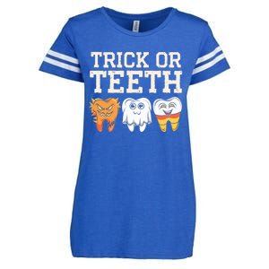 Trick Or Th Halloween Candy Treat Dental Dentist Gift Enza Ladies Jersey Football T-Shirt