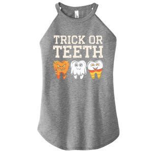 Trick Or Th Halloween Candy Treat Dental Dentist Gift Women's Perfect Tri Rocker Tank