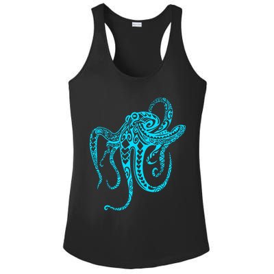 Tribal Octopus Ladies PosiCharge Competitor Racerback Tank