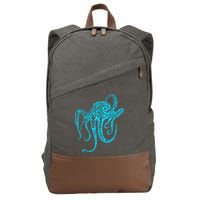 Tribal Octopus Cotton Canvas Backpack