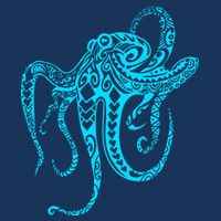 Tribal Octopus Cooling Performance Crew T-Shirt