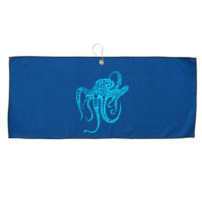 Tribal Octopus Large Microfiber Waffle Golf Towel