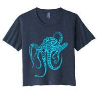 Tribal Octopus Women's Crop Top Tee