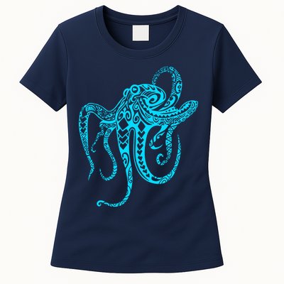 Tribal Octopus Womens T-Shirt