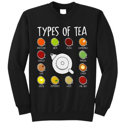 Types Of Tea Funny Tea Drinker Tea Lover Sweatshirt