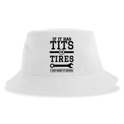 Tits Or Tires I Can Make It Squeal Sustainable Bucket Hat