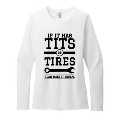 Tits Or Tires I Can Make It Squeal Womens CVC Long Sleeve Shirt