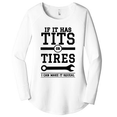 Tits Or Tires I Can Make It Squeal Women's Perfect Tri Tunic Long Sleeve Shirt