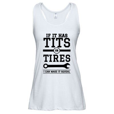 Tits Or Tires I Can Make It Squeal Ladies Essential Flowy Tank