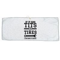 Tits Or Tires I Can Make It Squeal Large Microfiber Waffle Golf Towel