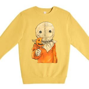 Trick Or Treat Funny Cute Sam Halloween Costume Premium Crewneck Sweatshirt