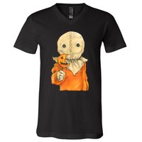 Trick Or Treat Funny Cute Sam Halloween Costume V-Neck T-Shirt