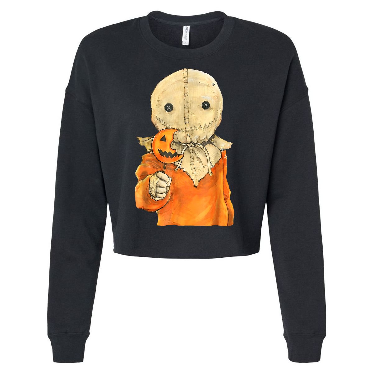 Trick Or Treat Funny Cute Sam Halloween Costume Cropped Pullover Crew