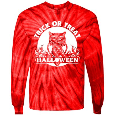 Trick Or Treat Halloween Tie-Dye Long Sleeve Shirt