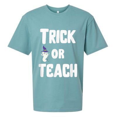 Trick Or Teach Funny Teacher Halloween - Teacher Halloween Sueded Cloud Jersey T-Shirt