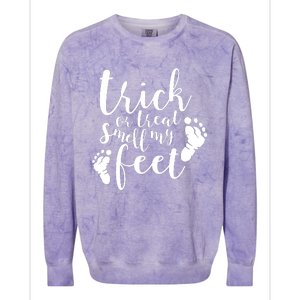 Trick Or Treat Smell My Feet Colorblast Crewneck Sweatshirt