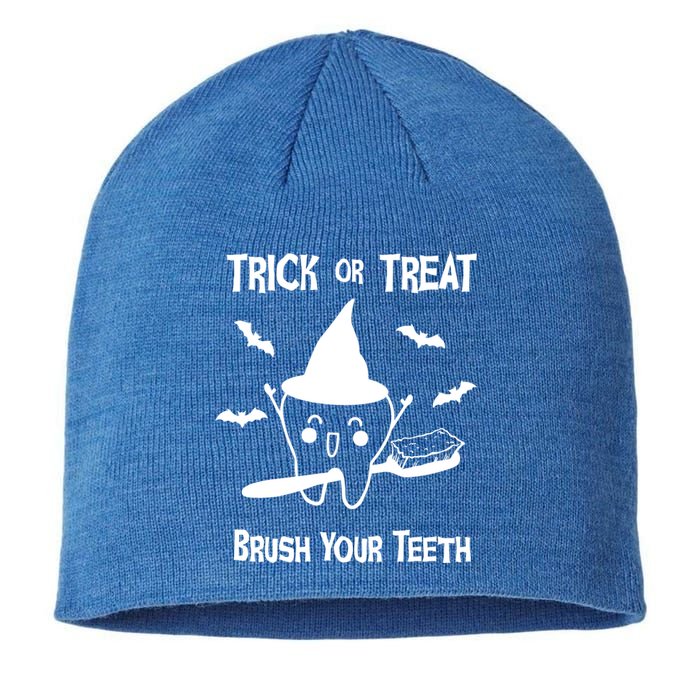 Trick Or Treat Brush Your Teeth Dentist Halloween Costume Gift Sustainable Beanie