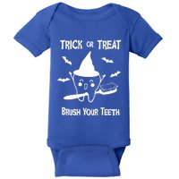 Trick Or Treat Brush Your Teeth Dentist Halloween Costume Gift Baby Bodysuit