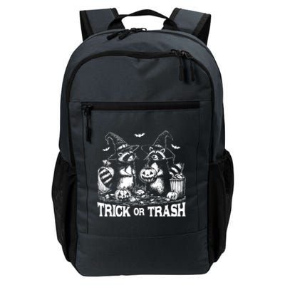 Trick Or Trash Funny Raccoon Halloween Vintage Ghost Costume Gift Daily Commute Backpack