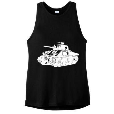 Tanks On Tanks Summer Tankception White Ladies PosiCharge Tri-Blend Wicking Tank