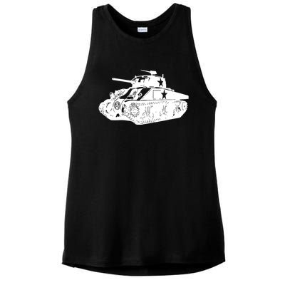 Tanks On Tanks Summer Tankception White Ladies PosiCharge Tri-Blend Wicking Tank