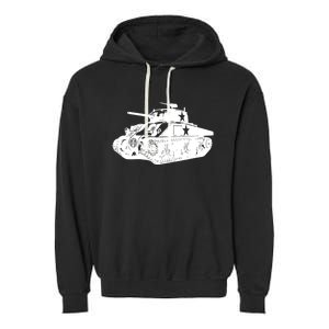 Tanks On Tanks Summer Tankception White Garment-Dyed Fleece Hoodie