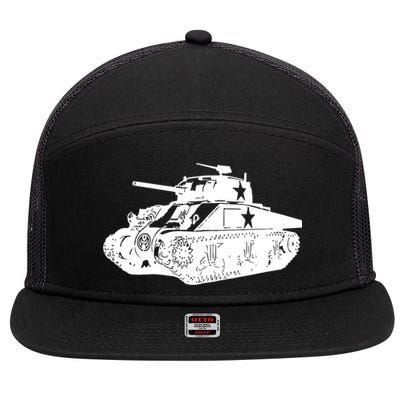 Tanks On Tanks Summer Tankception White 7 Panel Mesh Trucker Snapback Hat